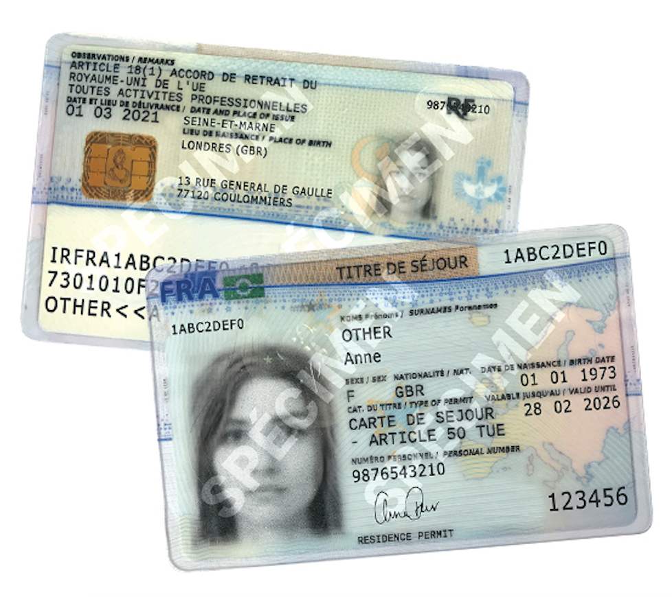French ID card.