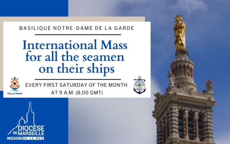An invitation to an international mass for all seamen.