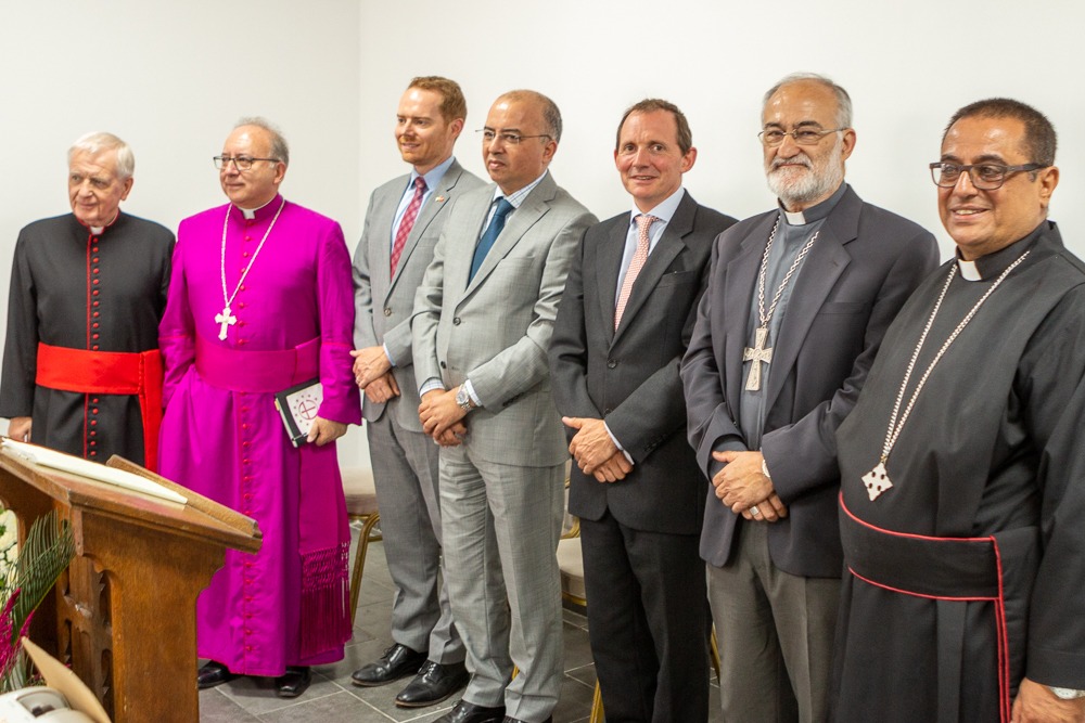HM Ambassador, H.E. Mr Thom Reilly, Bishop David, and the Chaplain of St. John’s, The Revd Canon Dr. Medhat Sabry and the church wardens.
