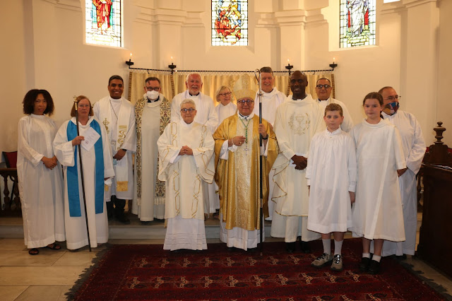 Clergy gathered after Father Solomon's Ordination.