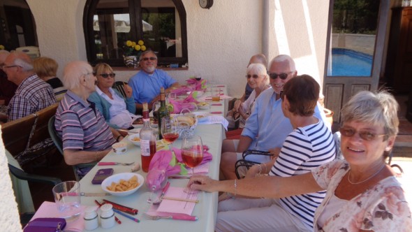 Members of the Costa Blanca Anglican chaplaincy enjoying a meal.