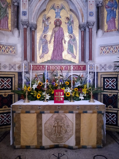 Easter decorations at Holy Cross, Palermo.
