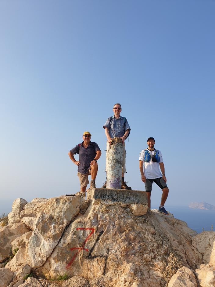 Bishop Robert and Reverend Marcus Ronchetti at the summit of Calpe Rock.