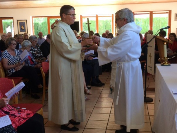 A symbol of welcome presented to representatives of each church.