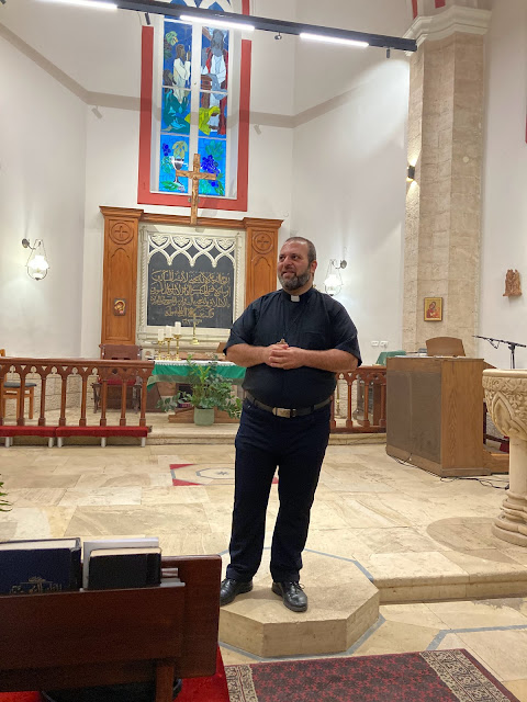 Fr Nael at Christ Church, Nazareth