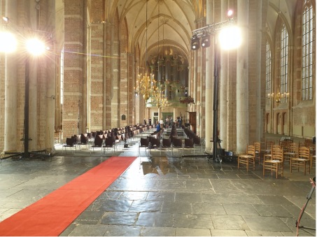 Inside the Lebuinus Church preparing for the Consecration