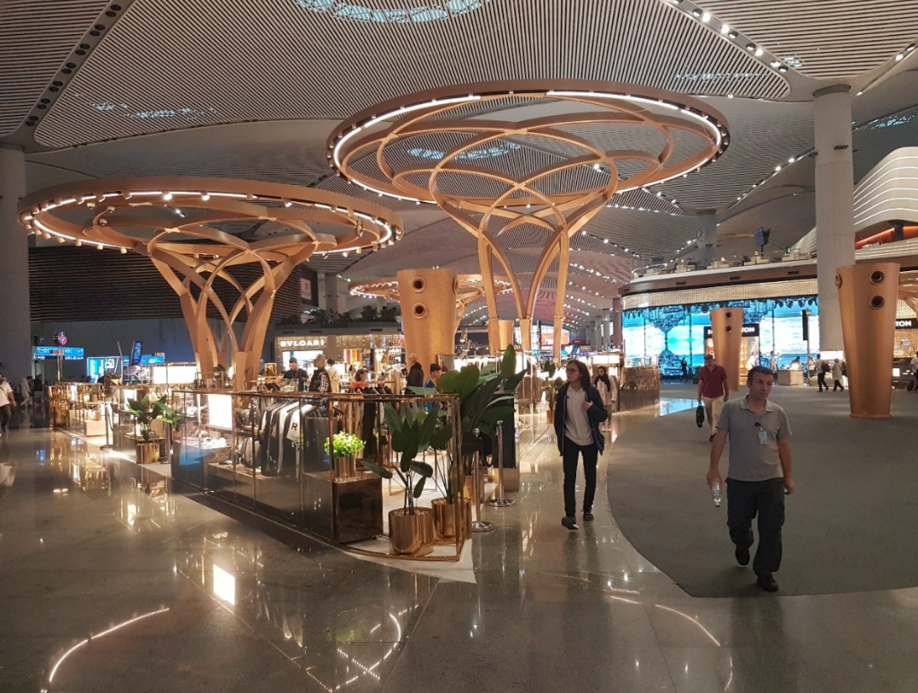 Interior of Istanbul Airport.