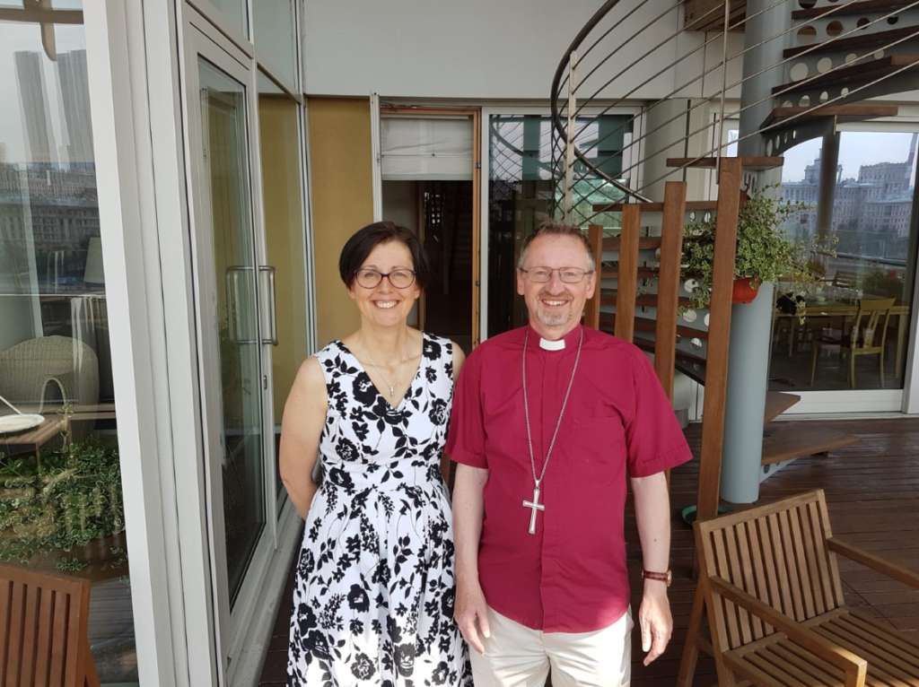 Bishop Robert with Julia Crouch.