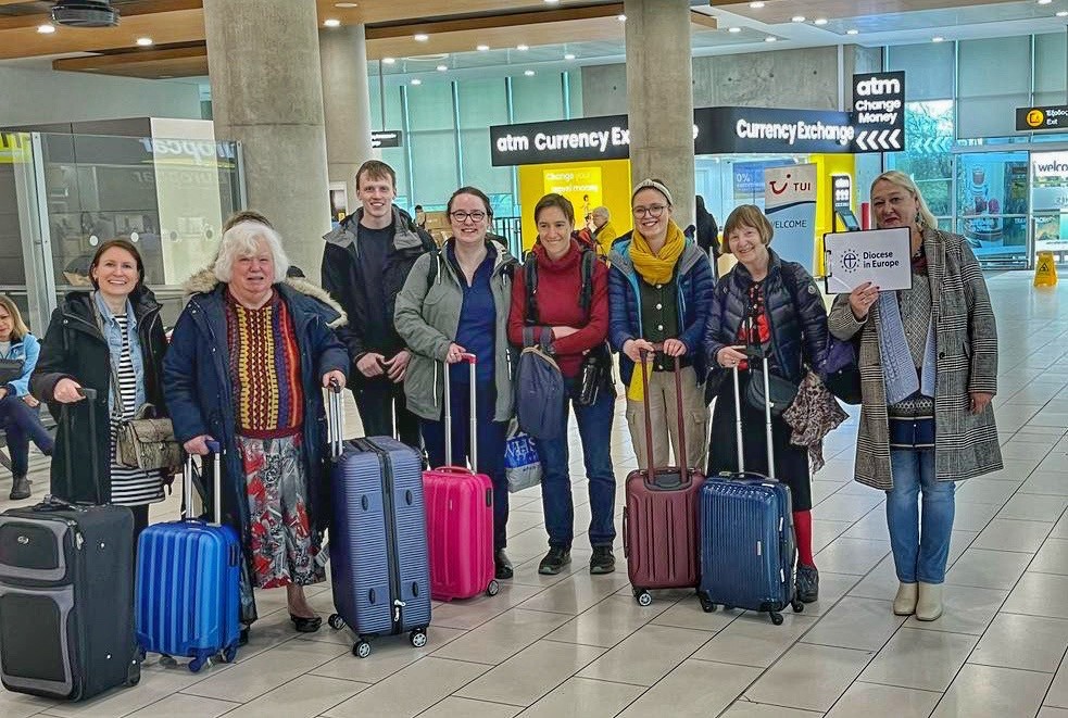 group of people at the airport