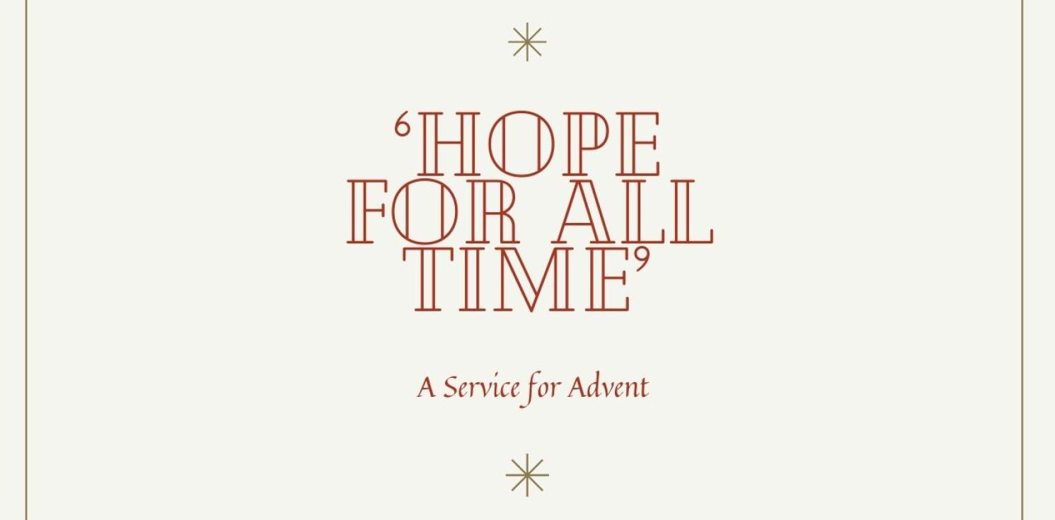 A poster for an Advent Service.
