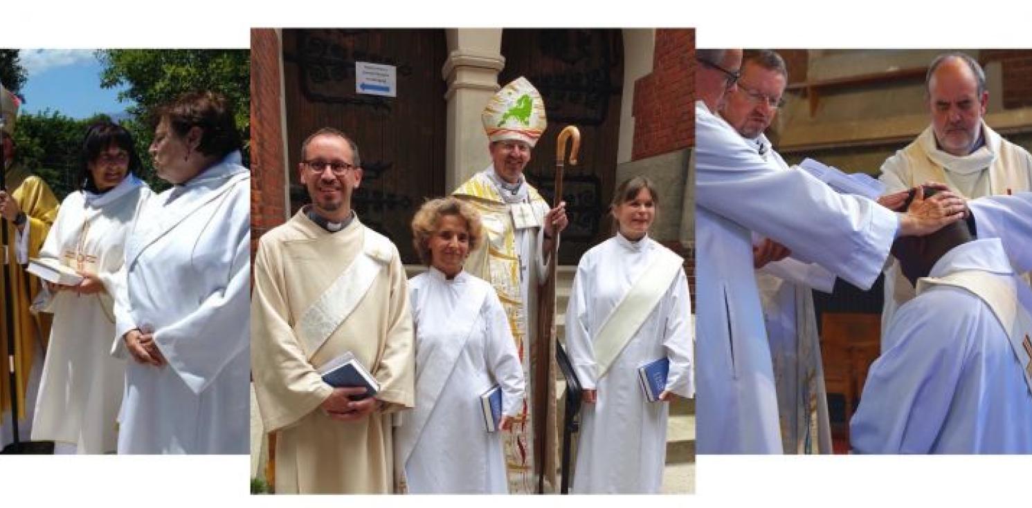 At Petertide services over the weekend, our Bishops ordained a new priest and four new deacons in services held in Holy Trinity pro-Cathedral, Brussels and the Anglican Church of St Thomas the Apostle, Crete.