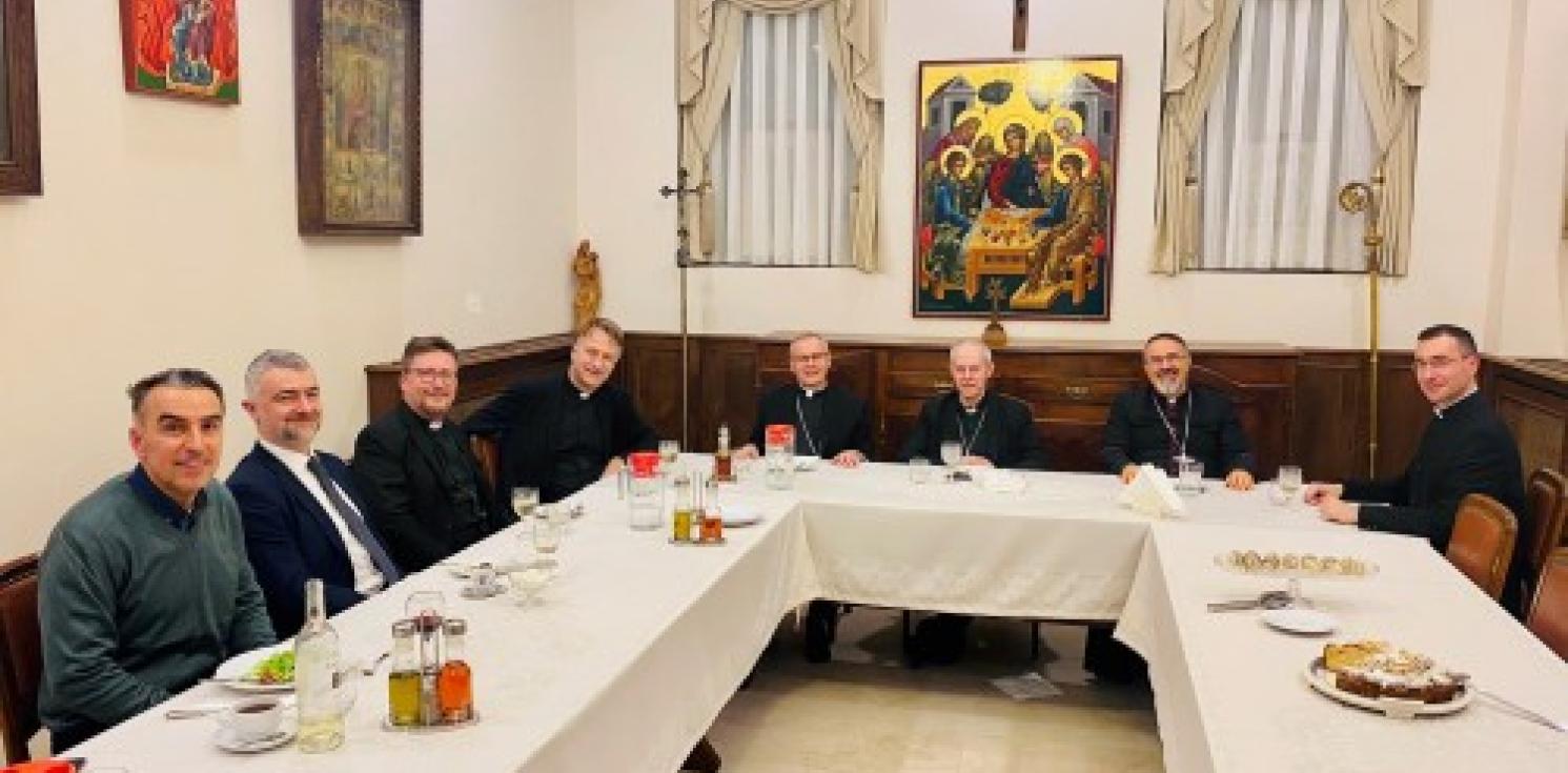 Our Archbishop's dinner with the Apostolic Vicar.