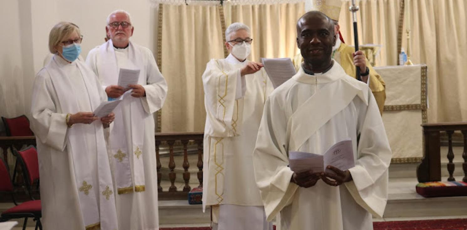 Father Solomon Ike being ordained.