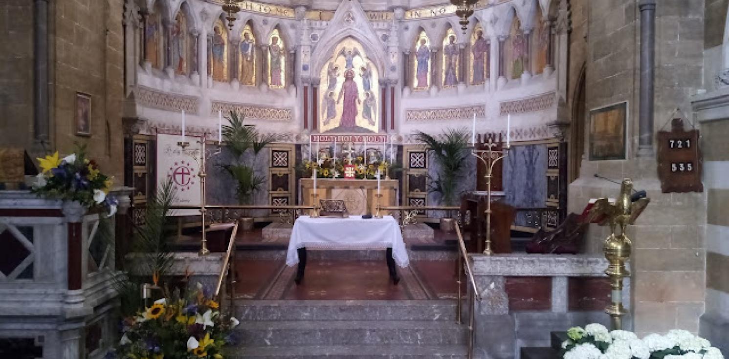 Easter decorations at Holy Cross, Palermo.