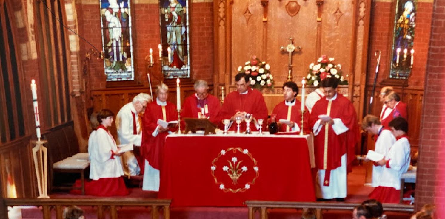  St Jude's Oakville, the concelebration with the Bishop following the ordination, as is the custom in the Canadian Church