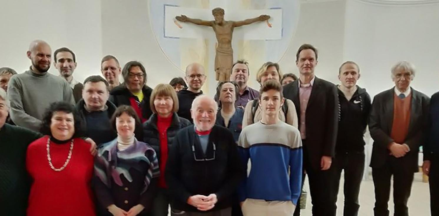 Archdeacon Colin and the friendly congregation of the Kiev Chaplaincy.