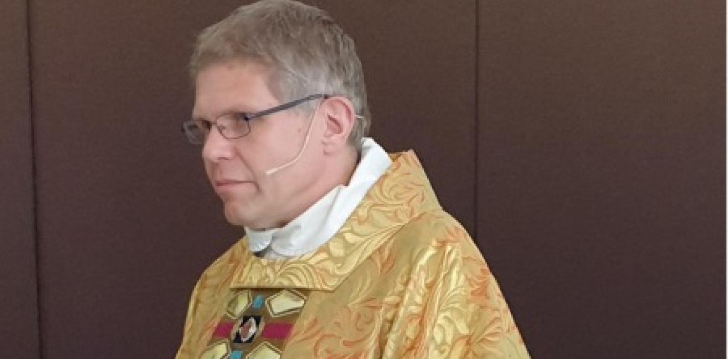 The archbishop-designate prepares for his consecration