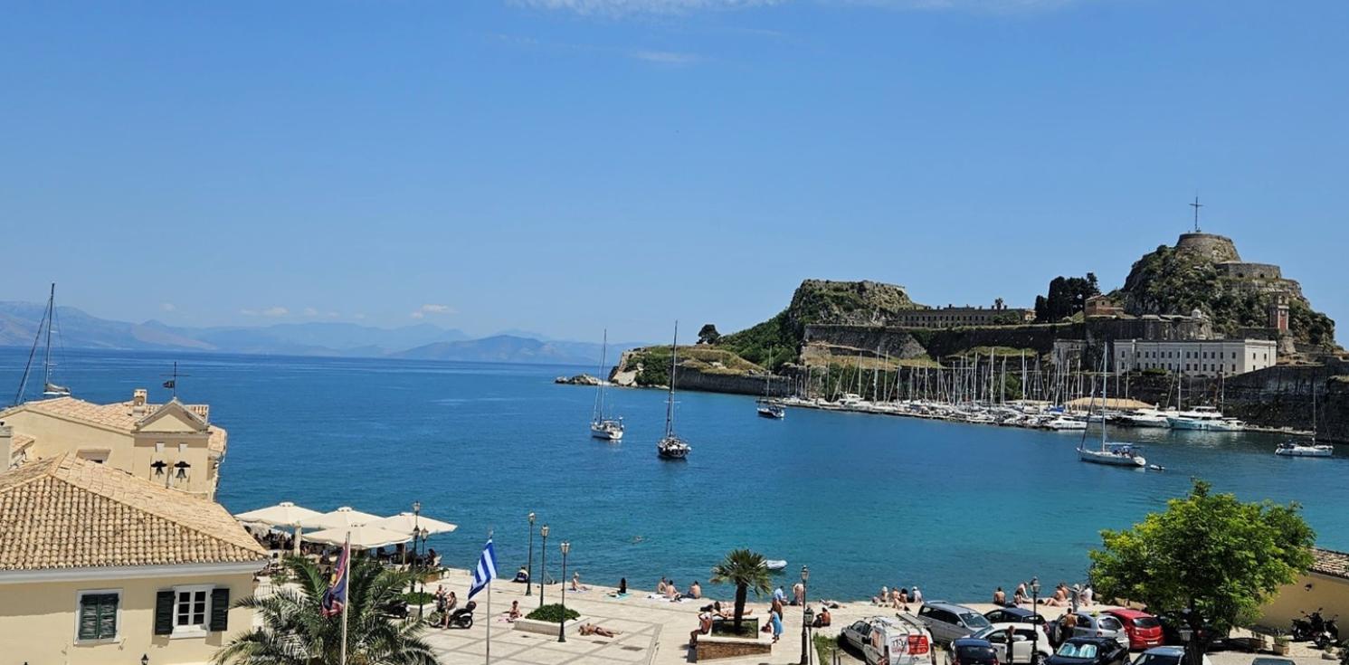 Corfu town harbour