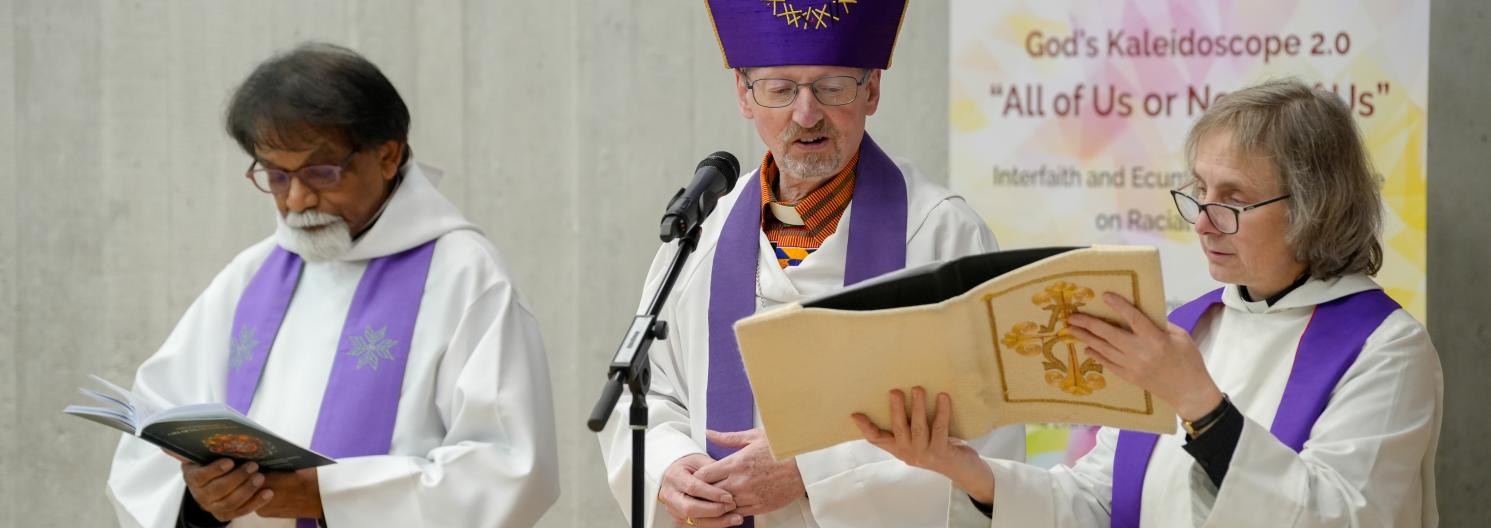 Bishop Robert leading a service