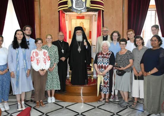 With the Greek Orthodox Patriarch of Jerusalem