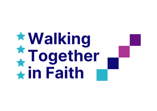 logo that says walking together in faith
