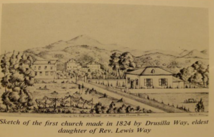 1824 sketch by Drusilla Way