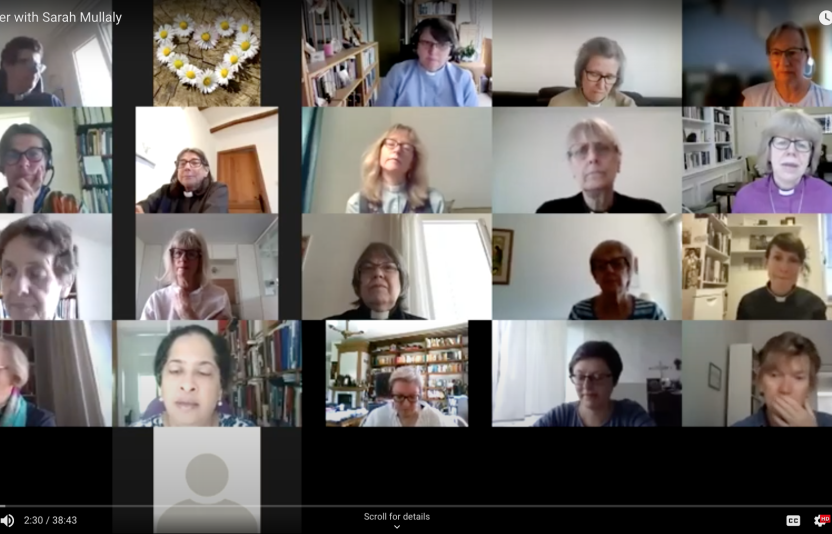 A women's ministry video call.