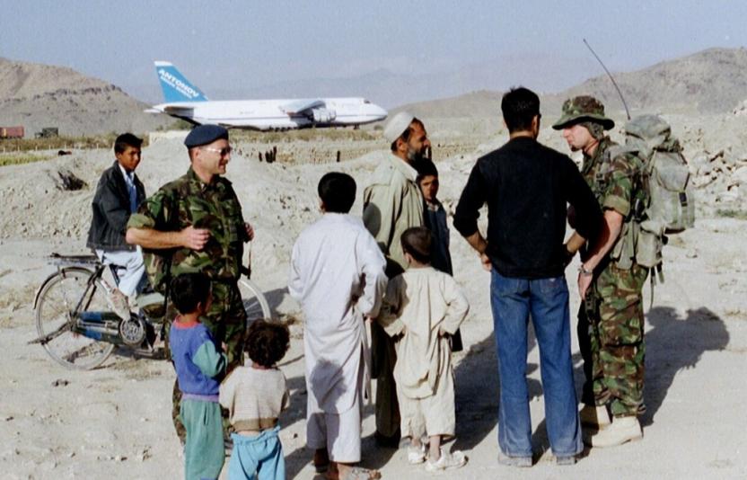 The Revd Andrew McMullon talks to civilians in Afghanistan.