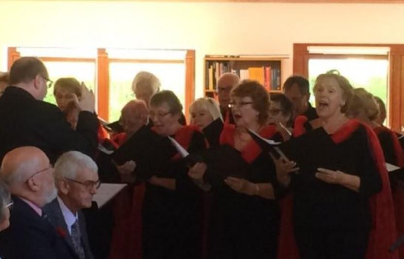 The choir to welcome Father Don Witts and his Wife Doreen.