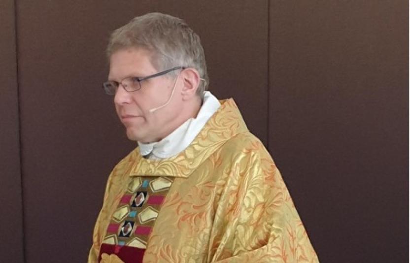 The archbishop-designate prepares for his consecration