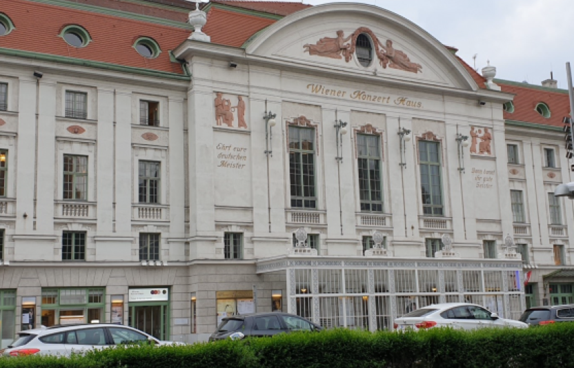 The exterior of Citykirche, Vienna.