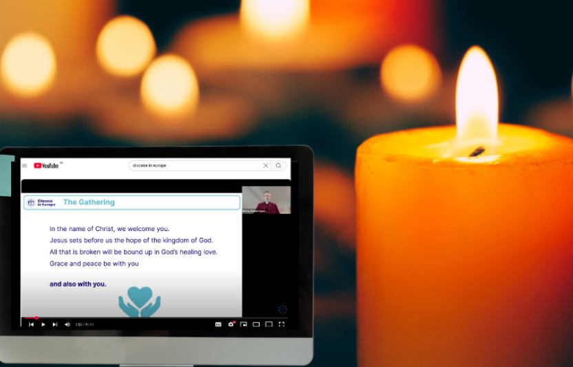 candle and iMac