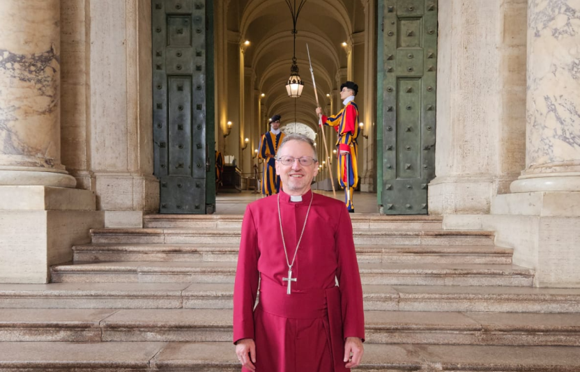 waiting outside sistine chapel bishop