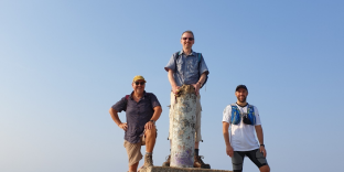 Bishop Robert and Reverend Marcus Ronchetti at the summit of Calpe Rock.