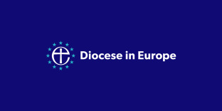 diocese logo on blue background