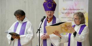 Bishop Robert leading a service