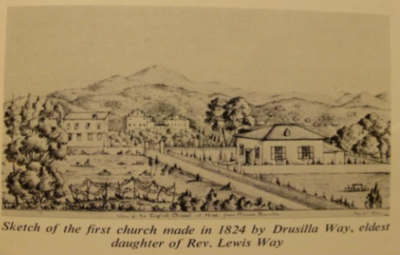 1824 sketch by Drusilla Way