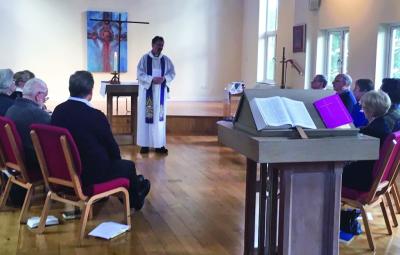 Bishop Robert blessing the new Spiritual Directors.